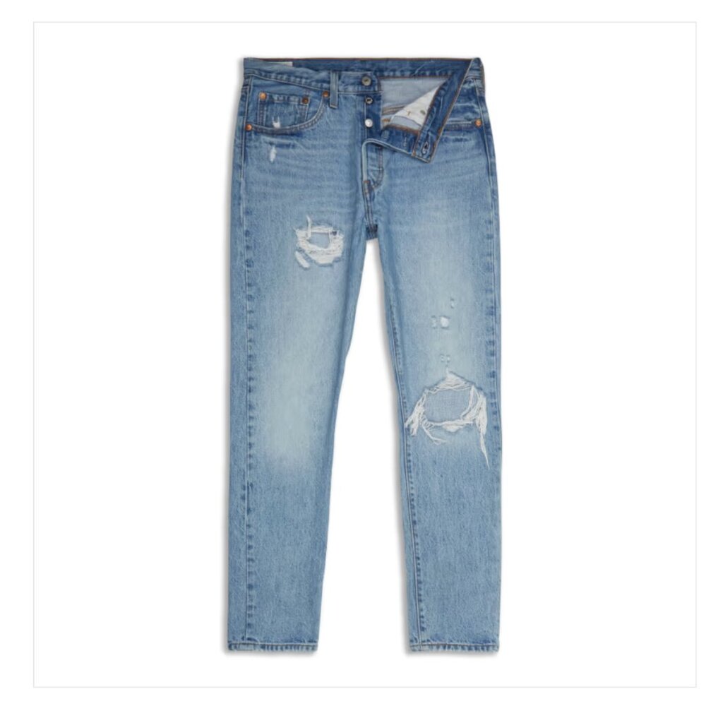 Levi's 501 Distressed High Rise Skinny Jeans - 26x28